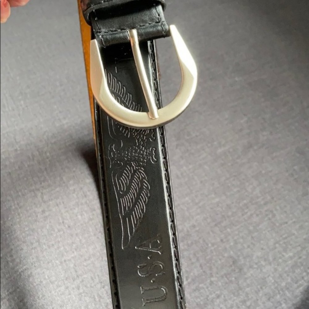 NWOT “USA” & Eagle Embossed Leather Belt 42-44